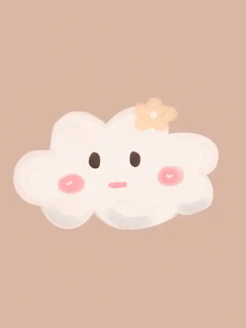 今天画开心的小云朵~#我的日常 #手绘 #卡通 #壁纸 #夏天