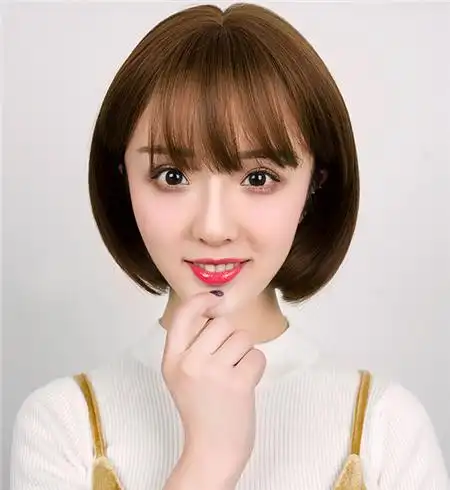 韩版内扣波波头 女生开挂瘦脸时刻-- 发型大全