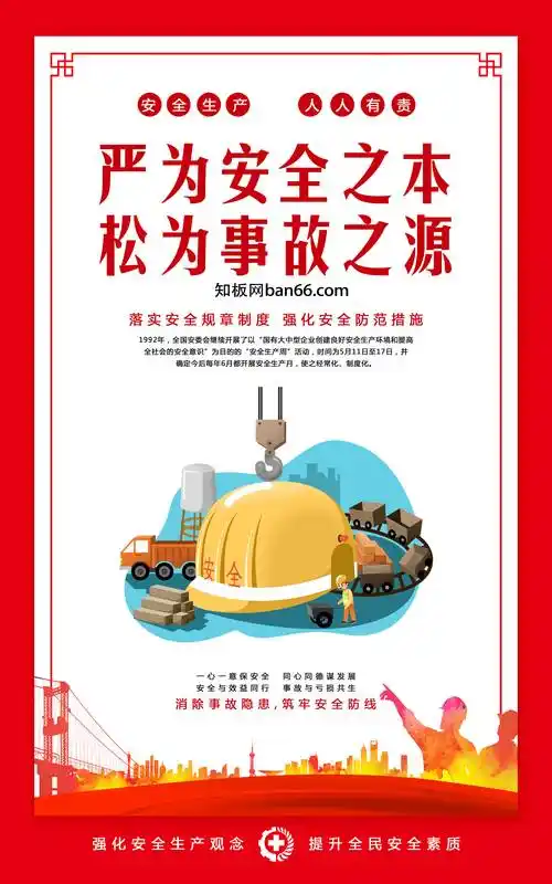 企业工地安全生产月宣传海报_活动_展板_安全月