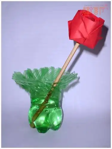 用可乐塑料瓶做的美丽花瓶.