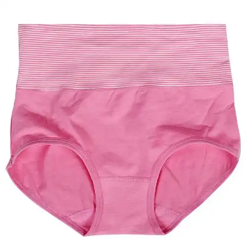 高档女士内裤批发纯棉高腰条纹收腹美体防走光纯棉内裤内裤015