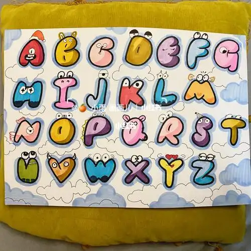 天啦噜99 可爱的26个创意英语字母简笔画现在我们把字母变成简笔画