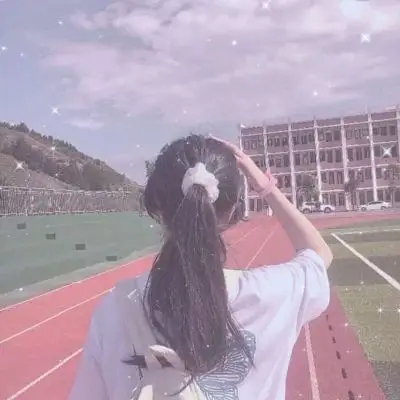 头像不露脸女头像马尾女孩系列