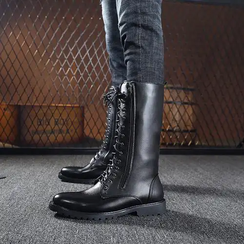迪鲁奥diluao长筒骑马靴男靴高筒长靴男靴队情侣款男阅兵靴蒙古靴子