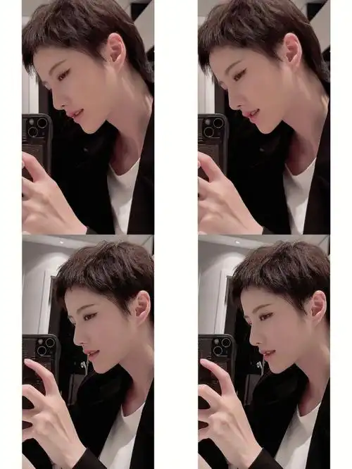 超酷气质韩式短发帅气又不失柔美感,头发剪的短短的超有气质可中性风