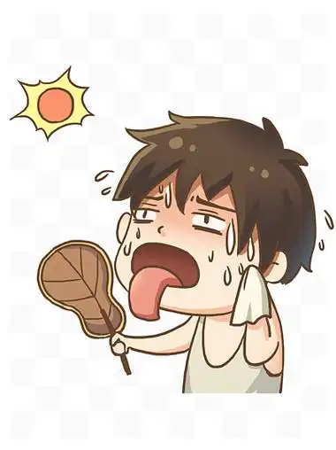 13处暑户外流汗扇扇子的男人513126处暑炎热流汗的男人251261/ 1868