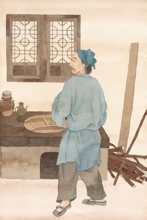 本作品是为《中国民间传说故事》绘制插图,这本书中的故事歌颂了人物