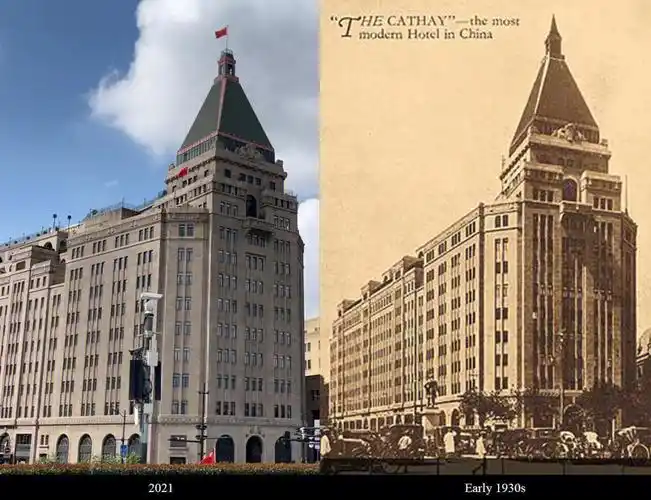 南北两栋历史建筑组成,现在的北楼历史上曾经称过华懋饭店和沙逊大厦