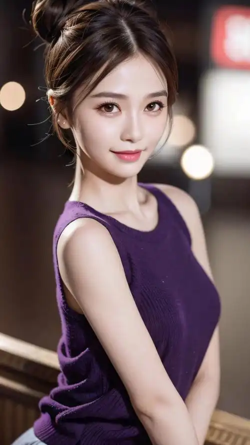 秀豆美图可爱的丸子头女孩谁能不爱54p