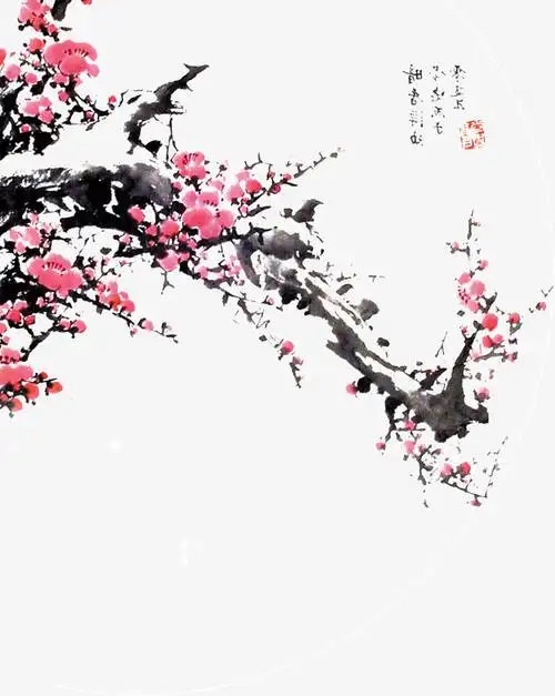 水墨画梅花