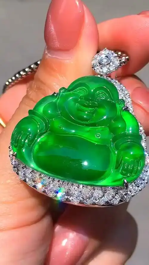 收藏级天然翡翠,帝王绿翡翠玉佛大集合.
