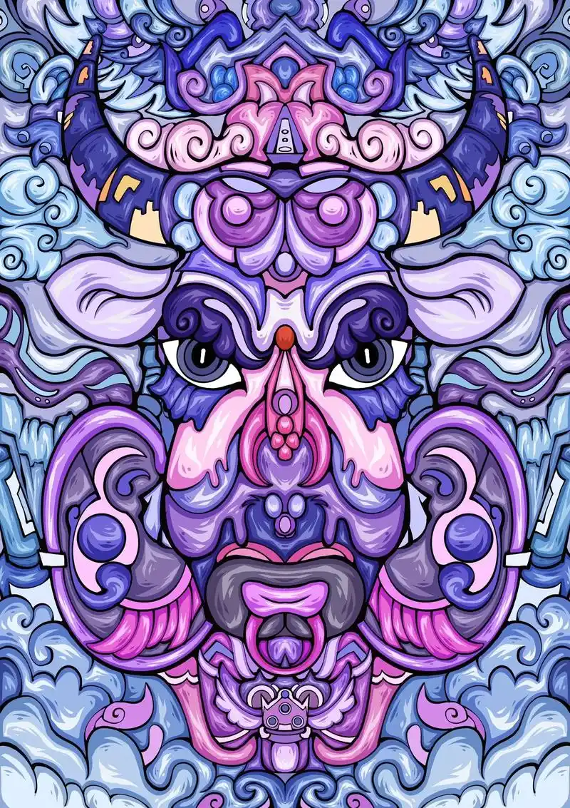 96头.#procreate绘画 #原创插画 #国潮 #十二 - 抖音