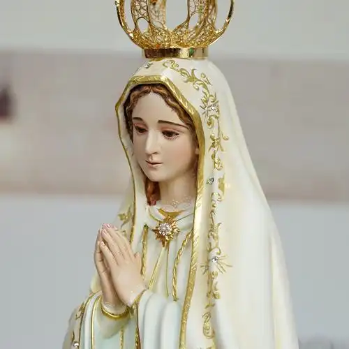 法蒂圣母木雕圣像意卡米诺天主教圣物葡萄牙进口木雕