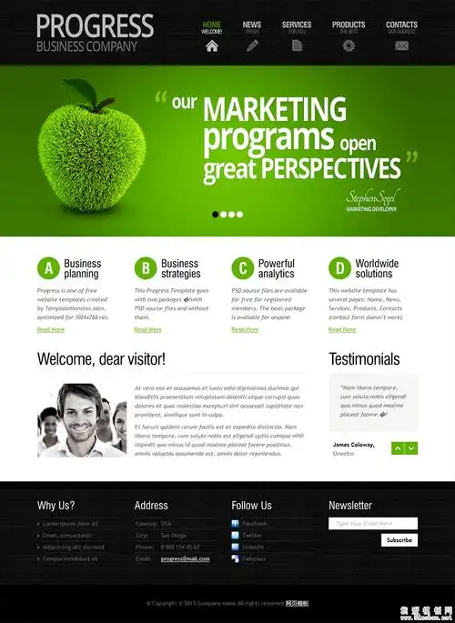 国外绿色园艺公司网站html模板