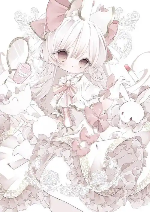 dressuplittleお的兔耳少女插画图片