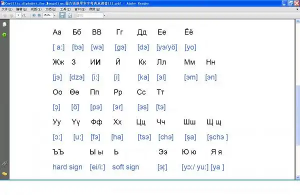 蒙古语基里尔字母读音字母表读法音频cyrillicalphabetformongolian
