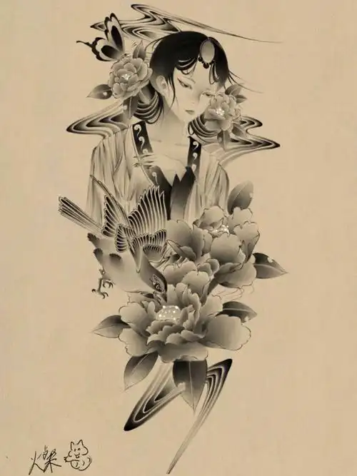 喜欢的可以私信我#我的纹身分享  #tattoo  #纹身  #成都  #插画分享