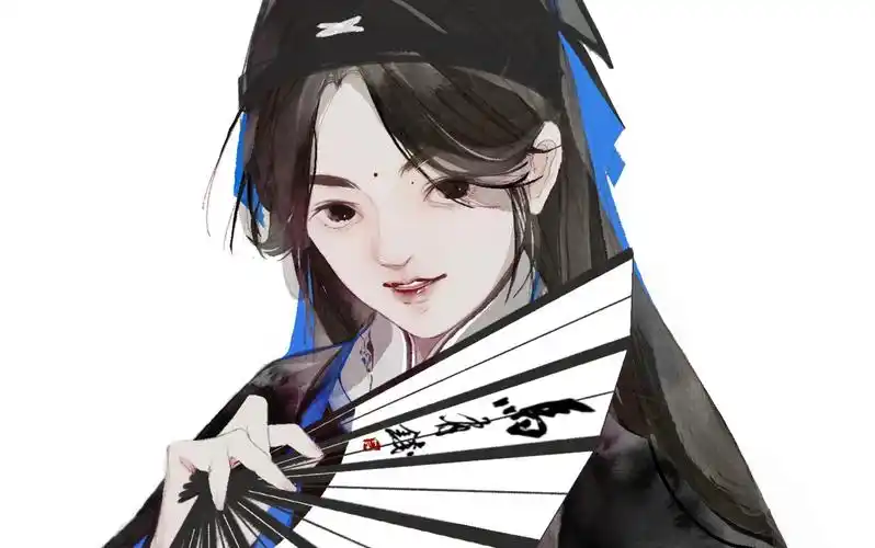 活动作品procreate古风插画水墨古风人物头像稿一介书生