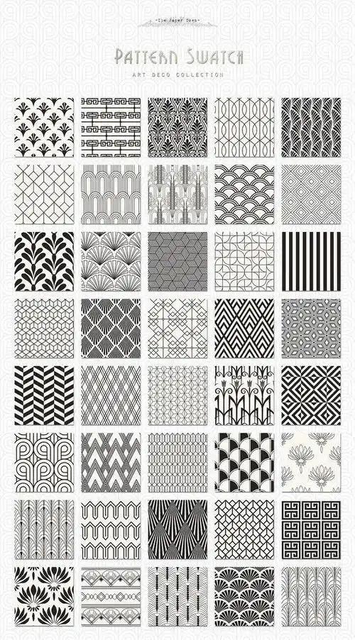 一千多种线条组合,难得一套设计图案纹理!