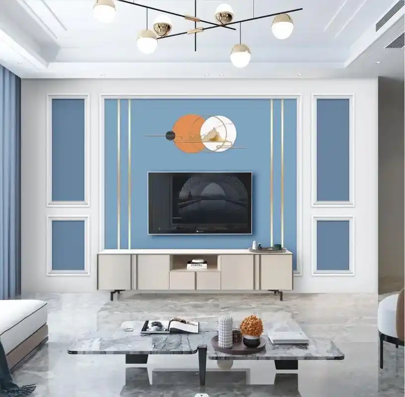 定制壁纸3d立体现代简约轻奢电视背景墙壁.#定制壁纸3d立体 - 抖音