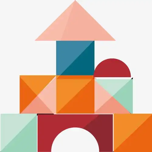 关键词 : 矢量图,玩具,彩色,积木,房子,方块,卡通,创意