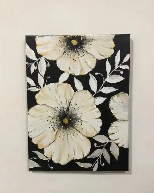 丙烯画手绘北欧风装饰画