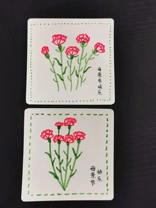 34100简笔画康乃馨