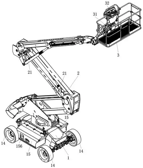 一种曲臂式高空作业平台车动力系统