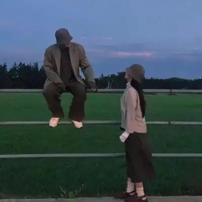 情侣头像一男一女背影精选