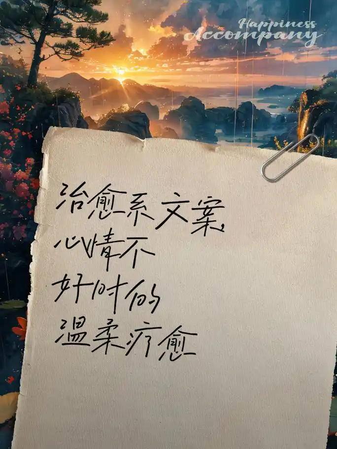 治愈系文案,心情不好时的温柔疗愈