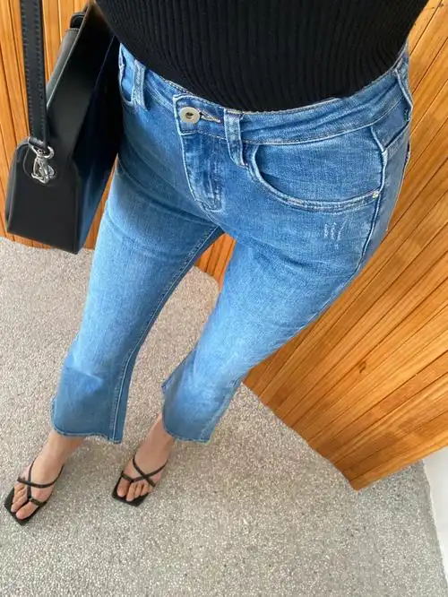 夏日限定九分牛仔裤