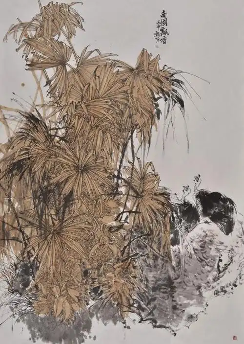 中国主题性花鸟画2016学年度:董玉新作品 2016万年浦江获奖作品