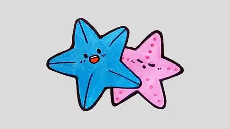 多多学画画 第257集 儿童简笔画 海星 海底世界的小动物