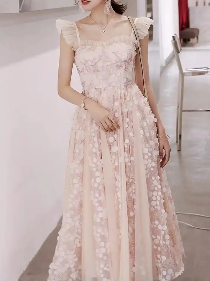 网纱吊带仙女裙