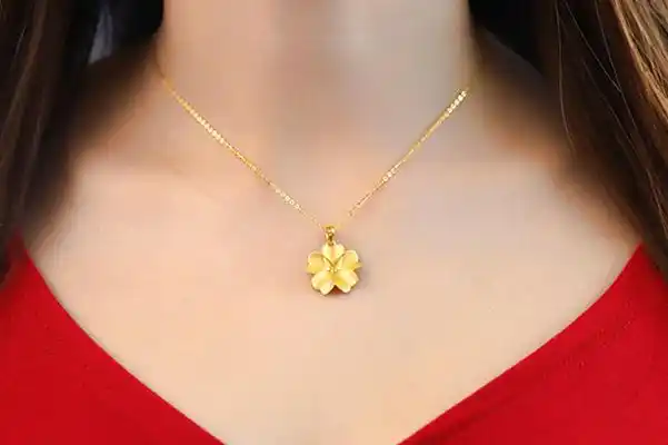 10克女士黄金项链图片