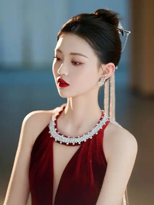 高级感敬酒服造型郑州新娘跟妆