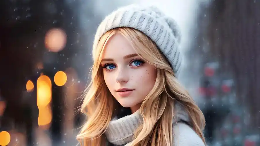 2k高清ai 俄罗斯金发少女(美女静态壁纸) - 静态壁纸下载 - 元气壁纸