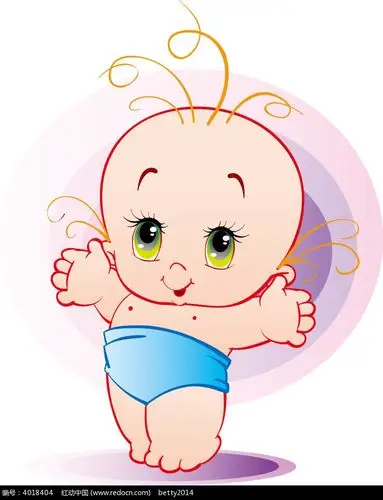 张开双臂站立的婴儿矢量素材