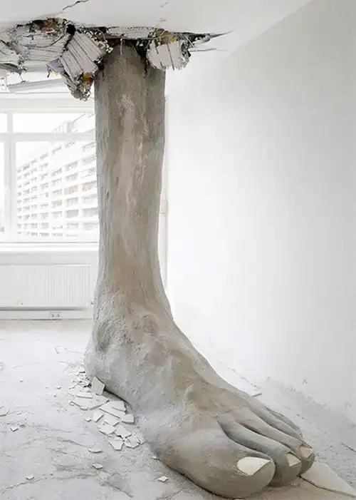 柏林thehaus展馆惊现巨大的脚