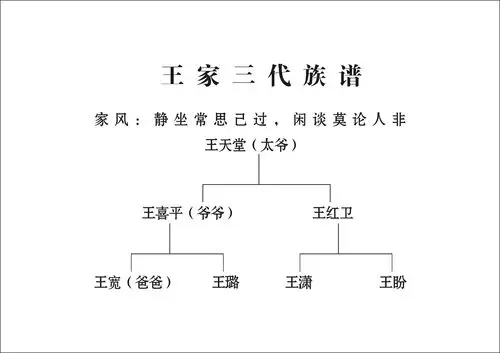 我们还在家做了自己的家谱图.