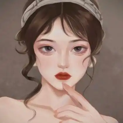 高冷御姐手绘女生头像