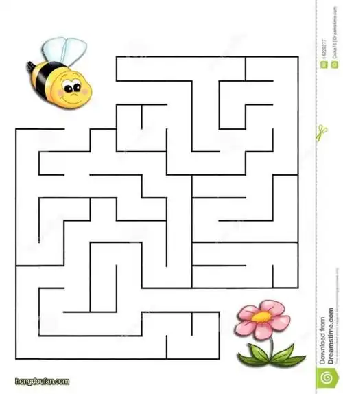 20张方形迷宫复杂迷宫在线游戏a4可打印图片-红豆饭小学生简笔画大全