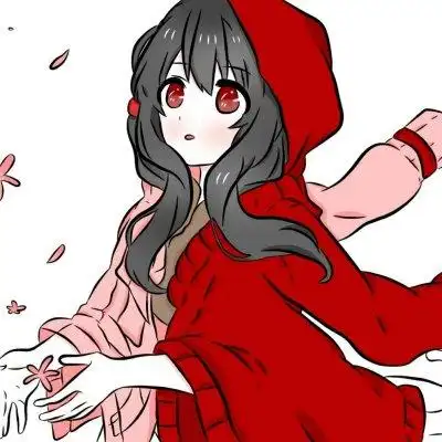 动漫女生头像红色暗黑系79