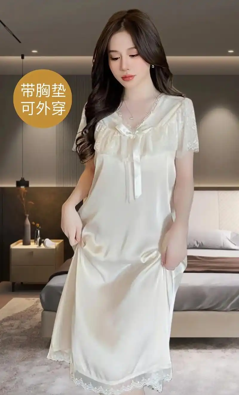 夏装新品高级感睡裙丝滑柔软很亲肤