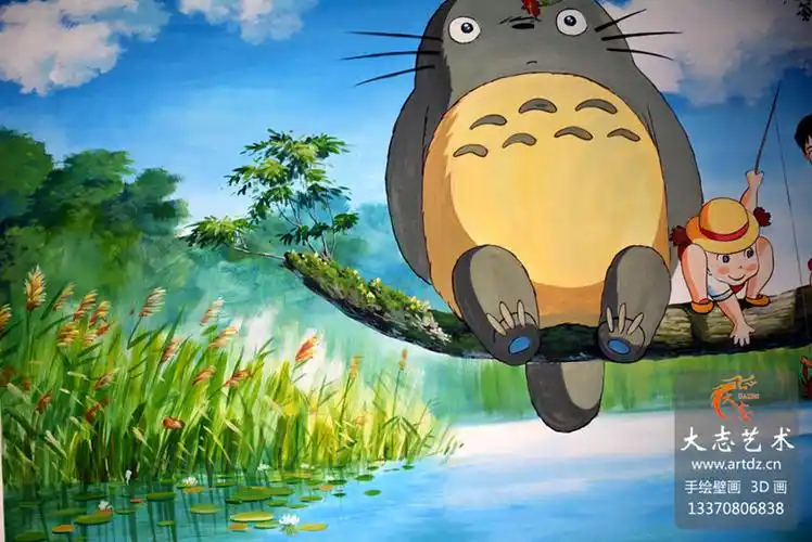 走廊青岛走廊动漫手绘宫崎骏龙猫