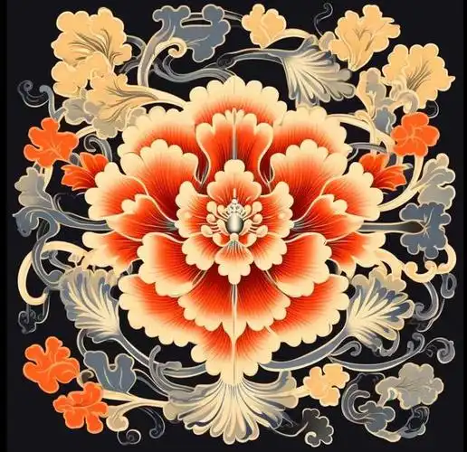 中国传统纹样之宝相花,祥云纹