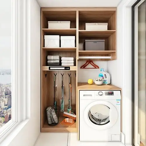 海尔(haier)定制杂物柜 海尔全屋h1智能抑菌阳台柜隔断现代简约多功能