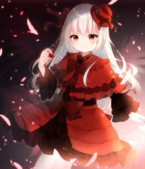 【p站美图】白发红瞳无口萝莉!