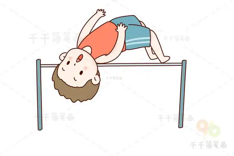 跳高运动简笔画