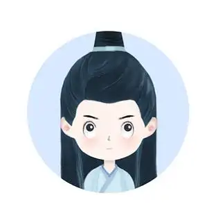 人物黑白线稿头像手账素材原创商用手绘古风美女头像素材手绘q版汉服